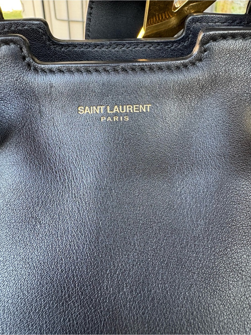 Saint Laurent Black Smooth Calfskin Leather Medium Classic Y Cabas Bag - Picture 2 of 11